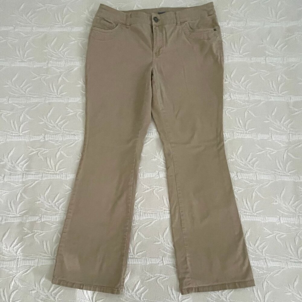 NEW DIRECTIONS Khaki/Light Brown Pants Flare Legs Size 12P